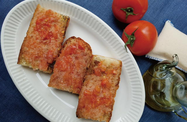トマト味のパン(Pan con tomate)【レシピ】