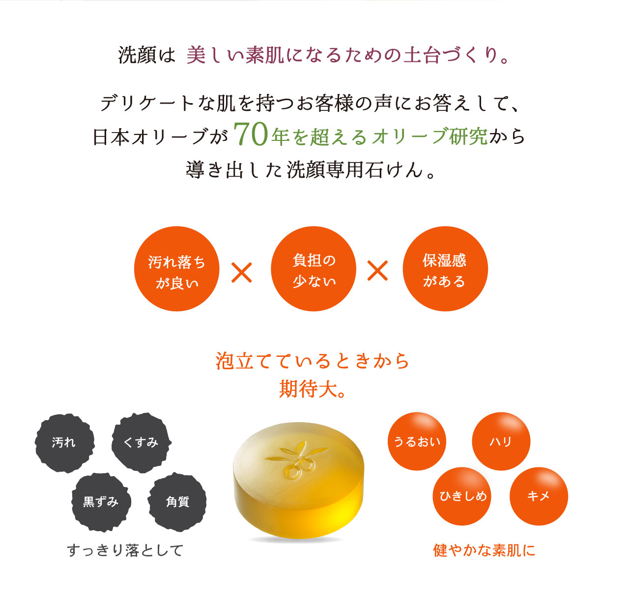 オリーブフェイシャルソープ・ローション・ミルクセット オリーブマノン オリーブフェイシャルソープ｜オリーブ化粧品の日本