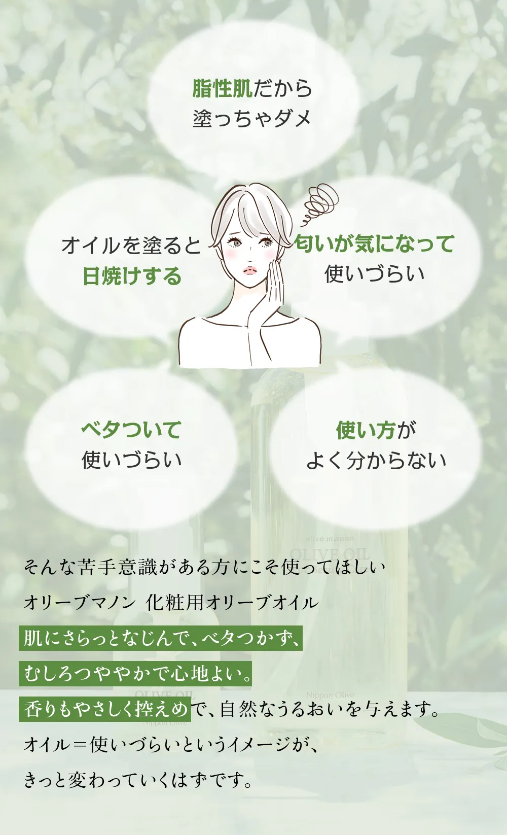 オリーブマノン 化粧用オリーブオイル 200ml 無添加｜オリーブ化粧品の