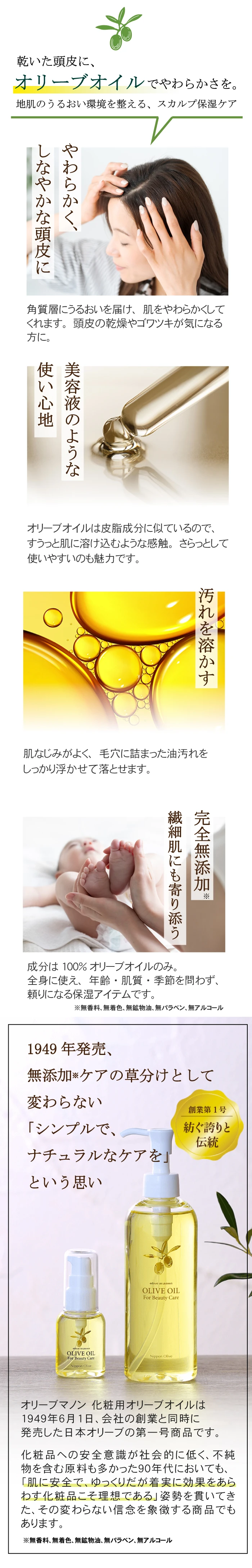 化粧用オリーブオイル_頭皮クレンジングセット|化粧用オリーブオイルで